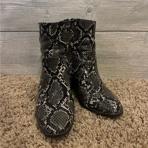 Steve Madden snake skin booties